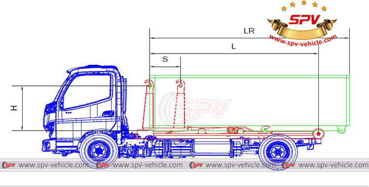 6 Ton Hook Loader Truck Drawing